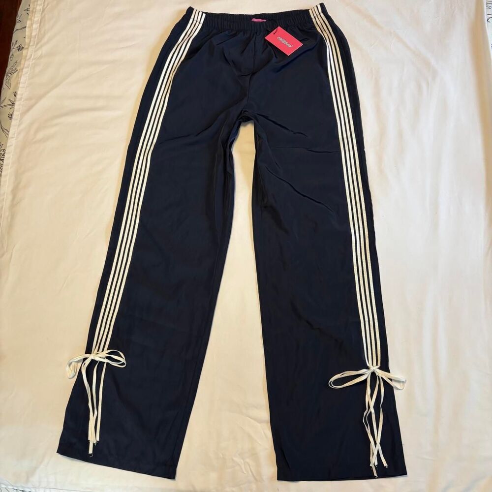 Edikted Remy Ribbon Bow Track Pants - Picture 2 of 7